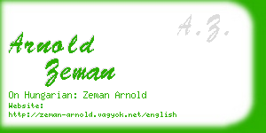 arnold zeman business card